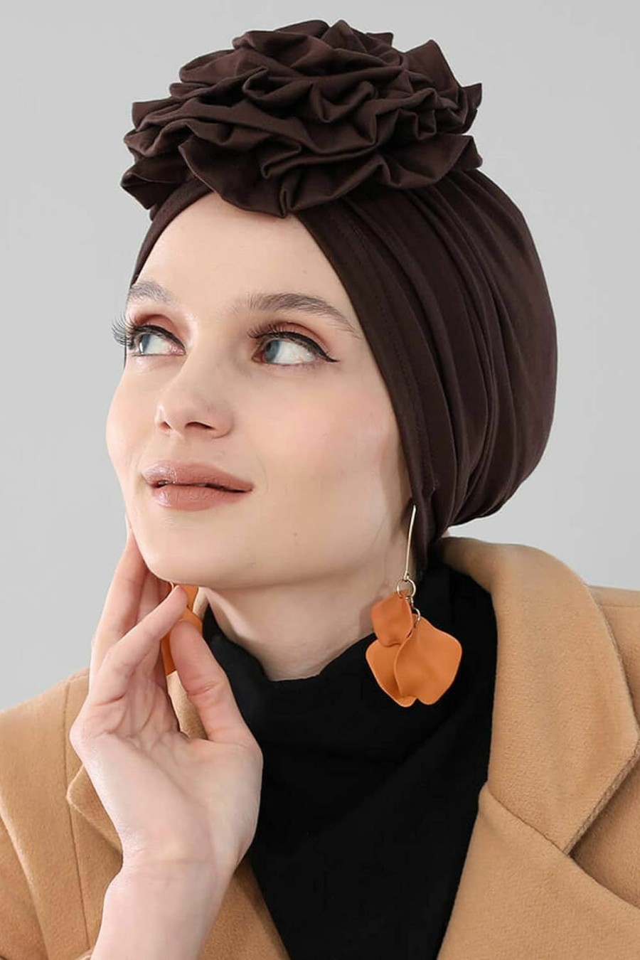 Aisha's Design Fashion Headbands | Aisha'S Design Instant Turban Head Wraps For Women Pretied Hijab Scarves, Rose Detail