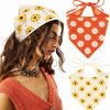 DRESHOW Fashion Headbands | Dreshow Floral Crochet Hair Bandana 2 Pcs Tie Knotted Headscarf Vintage Headband Knitted Head Kerchief For Women&Girls