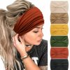 Tobeffect Fashion Headbands | Tobeffect Headbands For Women African Boho Wide Hairband Headband Knotted Head Wraps Turbans Hair Accessories