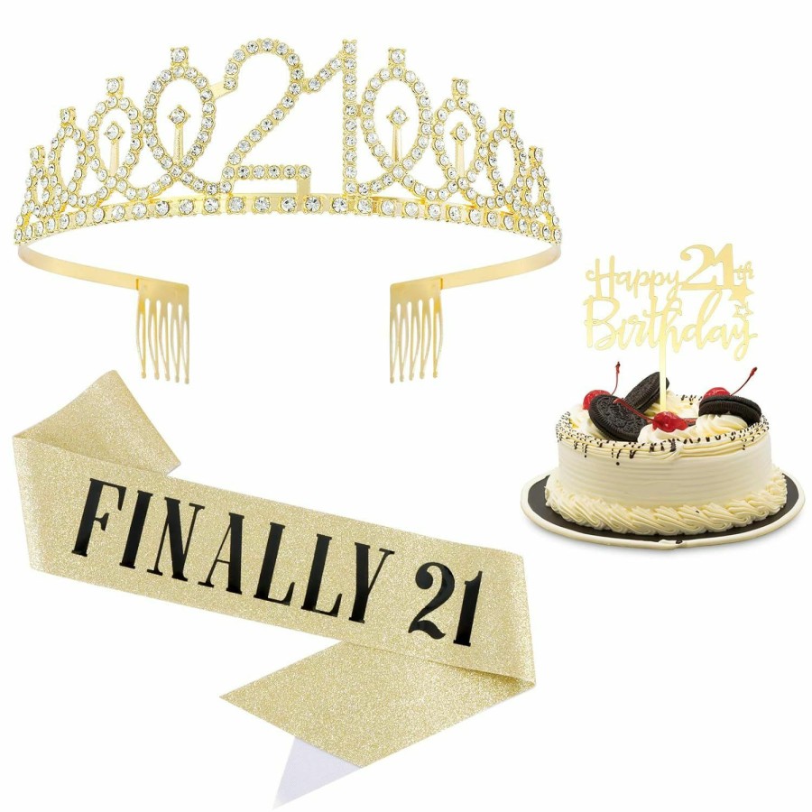 Tihebax Fashion Headbands | Tihebax 60Th Birthday Sash And Tiaras For Women, 60Th Birthday Decorations Women Fabulous Sash And Crown For Women 60 & Fabulous Birthday Gifts For Happy 60Th Birthday Party Favor Supplies (Silver)