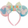 Trnerm Fashion Headbands | Trnerm Birthday Girls Headband Mouse Ears Headband For Girls Birthday Decorations Princess Birthday Favors Pink Sequin Bows Cute Headband For Girls Birthday Decorations