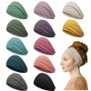 Z-CHARMMY Fashion Headbands | Z-Charmmy Wide Headbands For Women Non Slip, Elastic Soft Yoga Head Bands For Women'S Hair, Stretchy Fashion Hair Bands For Girls, Sweat Headbands For Workout, 12 Pieces