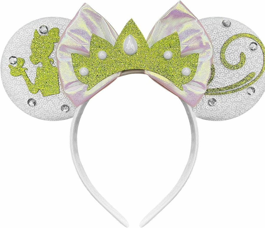 Trnerm Fashion Headbands | Trnerm Green Mouse Ears Headband For Women Girls Sequin Bows Headband Princess Headband