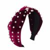 LYDZTION Fashion Headbands | Headbands For Women Pearl Headbands - 1Pcs Twisted Faux Pearl Velvet Headband Elegant Bling Hair Clip Hairpins Headwear Barrette Styling Tools Accessories,Black