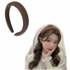 ZYALTFDC Fashion Headbands | Zyaltfdc Black Wide Headbands For Women Girls Thick Hair Head Bands For Women Non Silp Satin Padded Headband Hairbands For Women'S Hair Accessories Girls Hair Hoops Birthday Gifts