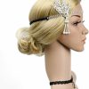 Positive Costume Fashion Headbands | Vintage Flapper Headband Daisy Buchanan Costume Great Gatsby Leaf Tiara Headpiece 1920'S Fancy Hair Accessory