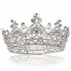 Yopay Fashion Headbands | Yopay Crystal Queen Crowns, Full Round Women Bridal Diamond Crowns And Tiaras Cake Topper For Birthday Pageant Prom Wedding Party Christmas Halloween Costume, Silver