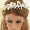 Yean Fashion Headbands | Yean Starfish Bride Wedding Headband Pearl Shell Tiara Headpiece Beach Bridal Hair Accessories For Women And Girls