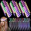 Tigeen Fashion Headbands | Tigeen 72 Pcs Led Floral Crowns Headbands And Led Light Up Fairy Hair Accessories Butterfly Fairy Braid Extension Clips Led Hair Clips Glow In The Dark Party Supplies Accessories For Women Girls