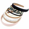 TOBATOBA Fashion Headbands | Tobatoba 9Pcs Fashion Headbands For Women Cute Headbands For Girls, Womens Headbands Non Slip, Head Bands For Women'S Hair, Flower Pearl Headbands For Women, Black White Neutral Headbands Set