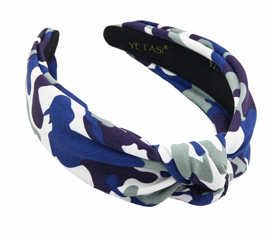 YETASI Fashion Headbands | Yetasi Green Headband Is Chic. Camo Headbands For Women Win Compliments Knotted Headband For Women Made Of Non Slip Material. Knot Head Band