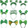 GoosWexmzl Fashion Headbands | Gooswexmzl 9Pcs St Patricks Day Headband,St.Patrick'S Day Green Shamrock Clover Headband For Women Girls Hair Accessories Headwear