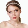 Urieo Fashion Headbands | Urieo Thin Rhinestone Headband Bling Crystal Head Bands Diamond Hairband Vintage Parties Hair Accessory For Women (Blue)