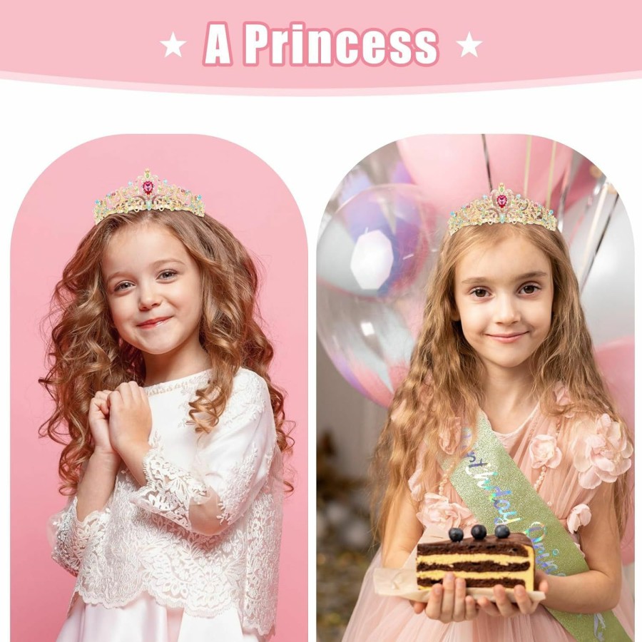 CIEHER Fashion Headbands | Cieher Princess Crown And Birthday Sash Set, Blue Birthday Crown Birthday Girl Crown Birthday Tiara For Women Birthday Decorations For Girls Happy Birthday Accessories Birthday Gifts