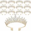 Loetere Fashion Headbands | Loetere 12 Pcs Crystal Tiara And Princess Crown With Comb Crown Rhinestone Women Girls Tiara Headpiece Queen Hair Accessories For Birthday Party Wedding Prom Halloween Cosplay Costume