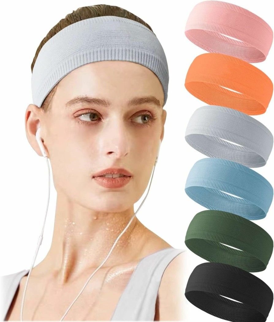 Jesries Fashion Headbands | Women'S Workout Headbands Non Slip Sport Sweatbands Yoga Hairbands For Travel Fitness Athletic Elastic Moisture Wicking For Girls