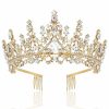 TOBATOBA Fashion Headbands | Tobatoba Rhinestone Gold Crown For Women Gold Tiara Birthday Queen Crown Wedding Tiara For Women Crystal Tiaras And Crowns Royal Princess Quinceanera Headpiece For Prom Pageant Bride Halloween Cosplay