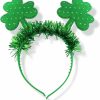 MDDRUIQI Fashion Headbands | Mddruiqi St Patricks Day Headband-St Patricks Day Accessories-Shamrock Head Boppers Hats | St Patricks Day Shirt Women