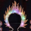 GORTIN Fashion Headbands | Gortin Light Up Headband Fire Headbands Led Flame Hair Hoop Glowing Hair Band Party Costume Headwear Rave Hair Accessories For Women And Girls