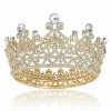 yanstar Fashion Headbands | Gold Queen Crown For Women, Girls Birthday Crown Cake Topper, Crystal Rhinestones Tiaras And Crowns For Bride Wedding Prom Bridal Party Halloween Valentines Costume