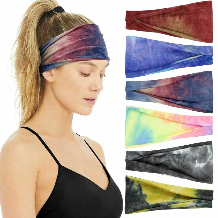 Huachi Fashion Headbands | Huachi Non Slip Headbands For Fashion Workout Yoga Sports Exercise Sweatbands Summer Accessories Elastic Bands