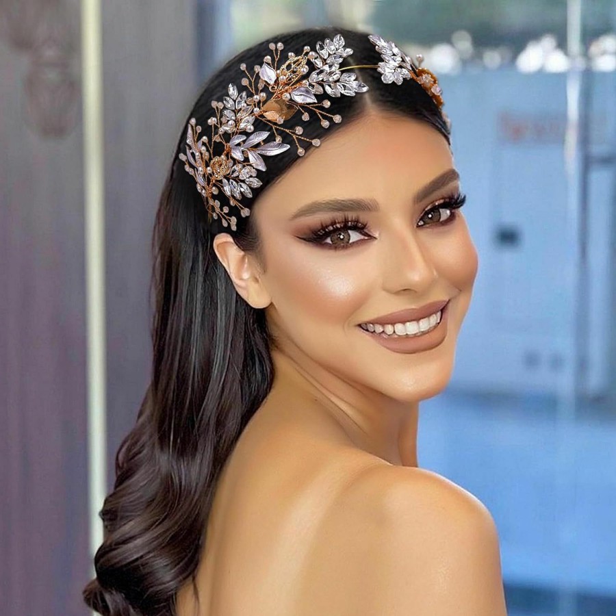 HONGMEI Fashion Headbands | Hongmei Bridal Headpiecees For Wedding Hair Accessories For Brides Rhinestone Wedding Headband For Women And Girls