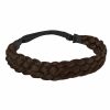 Fumwase Fashion Headbands | Fumwase 5 Strands Synthetic Hair Braided Headbands Stretch Elastic Classic Chunky Wide Plaited Hair Braids Braid Band Boho Black Headband For Women Girls Women'S Padded Wig Beauty Accessories (Black)