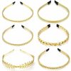 XunYee Fashion Headbands | Xunyee 6 Pcs Gold Leaf Headbands Set Pearl Headbands For Women Greek Goddess Accessories Flower Faux Pearls Headband Gold Metal Prom Headpiece Crown Bridal Hairband For Women Girl (Graceful Style)