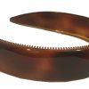 Parcelona Fashion Headbands | Parcelona French Extra Wide Tortoise Shell Brown Celluloid Inner Nibs Flexible Hair Headband Fashion Headband For Women Strong Hold Grip No Slip Durable Styling Girls Hair Accessories, Made In France