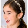 SWEETV Fashion Headbands | Sweetv Flower Girl Headpiece For Wedding Headband Princess Hair Accessories Little Girls Toddler Kids Crystal Hair Bands For Birthday Party Photography