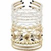 Juinte Fashion Headbands | 12 Pcs Pearls Headband Rhinestones Hairbands White Faux Pearl Bridal Headband Gold Alloy Flower Head Band Metallic Butterfly Hair Hoop Headband Wedding Hair Accessories For Women Girls, 12 Styles