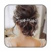 JAKAWIN Fashion Headbands | Jakawin Bride Wedding Pearl Hair Piece Silver Rhinestone Hair Vine Bridal Hair Accessories For Women