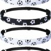 SATINIOR Fashion Headbands | 4 Pieces Non-Slip Soccer Headband Adjustable Football Hairband For Girl Sport