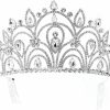 Eseres Fashion Headbands | Eseres Tall Pageant Tiaras With Combs For Women Elgeant Rhinestone Crown