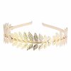 Toyvian Fashion Headbands | Toyvian Bridal Hair Crown Roman Goddess Leaf Branch Dainty Head Dress Boho (Gold)