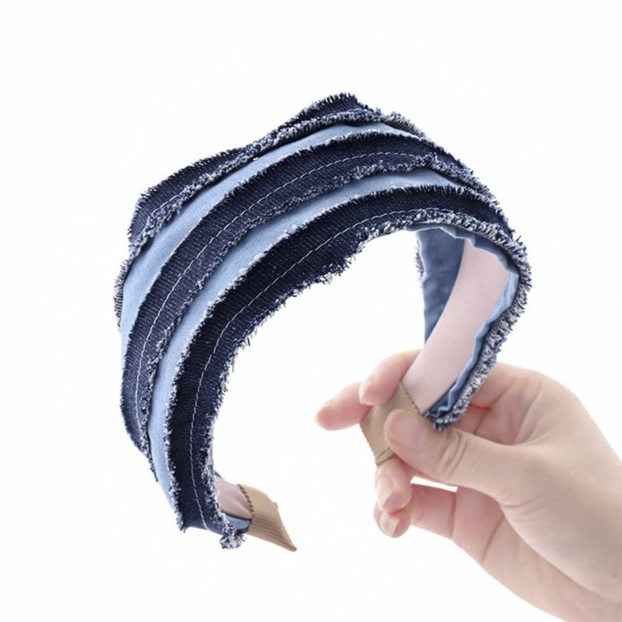 Xiaocao8 Fashion Headbands | Xiaocao8 2/3 Pcs Jean Denim Headbands For Women And Girls Knot Hair Bands Cloth Knotted Blue Headbands, Fashion Headwear For Women, Mujer Hair Accessories (3Pcs)