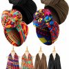 Funnysoft Fashion Headbands | Funnysoft 4 Pcs African Head Wraps For Black Women Stretch Turbans Headwraps Jersey Hijab Scarf Hair Wraps Lightweight Headbands Cover