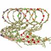 HOPEANT Fashion Headbands | Hopeant 5Pcs Multicolor Flower Crown Floral Wreath Headbands Garland Headbands