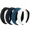 YISSION Fashion Headbands | Yission 4Pcs Knotted Headbands - Non Slip Wide Fashion Head Bands For Women And Girls - Black And White Top Knot Accessories