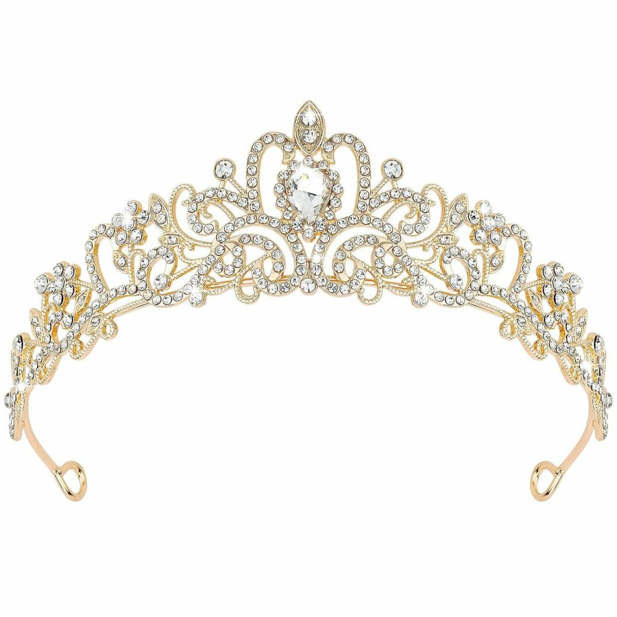 CIEHER Fashion Headbands | Cieher Gold Tiara Crowns For Women Girls Princess Crown Tiaras For Women Tiaras For Girls Bridal Wedding Prom Quinceanera Birthday Crown Christmas Crown Gifts Hair Accessories For Women Girls