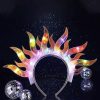 Zoestar Fashion Headbands | Zoestar Light Up Flame Headband Led Glowing Fire Hair Bands Party Nightclub Costume Hair Accessory Women