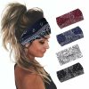 Yean Fashion Headbands | Yean Boho Wide Headbands Black Stretch Hair Bands Elastic Turbans Stylish Head Wraps For Women And Girls (Pack Of 4) (Boho)