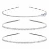 BVIIE Fashion Headbands | Silver Double Row Metal Headbands For Women Girl With Small Heads, Feminine Sparkly Small Stones Hair Bands, Wedding Party Prom Hair Piece, Fit For Any Hairstyle Hair Accessories