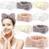 UMIKU Fashion Headbands | Umiku 8 Pack Spa Headband For Women, Facial Makeup Headband Soft Coral Fleece Cosmetic Headband For Women Girls Bow Hair Band Head Wraps For Washing Face Mask Spa Shower Gifts