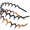 KALIYOTO Fashion Headbands | Kaliyoto Set Of 2 Zig Zag Black Plastic Sharks Tooth Hair Comb Headband (1 Black Color+1 Brown)