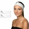 Dukal Fashion Headbands | Dukal Stretch Headbands. Pack Of 48 Disposable Headbands For Spa Treatments. White Headbands With Hook And Loop Closure. Elastic Spa Headbands. Soft Flexible Material, 900552