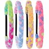 FROG SAC Fashion Headbands | Frog Sac 4 Adjustable Braided Headbands For Girls, Rainbow Tie Dye Braid Hair Bands For Kids, Cute Girl Stretch Elastic Fashion Accessories For Children, Easter Basket Stocking Stuffers