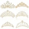 Lyellfe Fashion Headbands | Lyellfe 6 Pack Girls Princess Tiara Crown, Crystal Rhinestone Headbands With Comb, Gold Tiaras And Crowns Hair Accessories For Girls, Birthday Party, Proms, Gifts