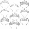 Zeyune Fashion Headbands | Zeyune 9 Pcs Tiaras And Crowns For Women Crystal Girls Princess Tiara Rhinestone Brides Crown Tiara Queen Crown With Combs For Wedding Birthday Quinceanera Pageant Prom Hair Accessories