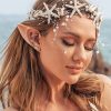 Catery Fashion Headbands | Catery Starfish Headband Seashell Bridal Headband Sea Star Headpiece Hairpiece Pearl Braid Shell Head Hoop Beach Wedding Hair Accessories For Women And Girls